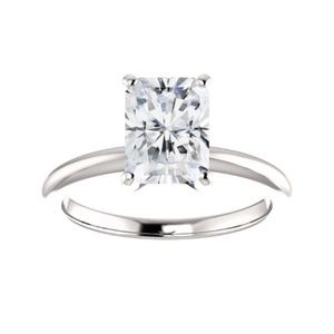 2.00 Carat Forever One Radiant Moissanite Ring